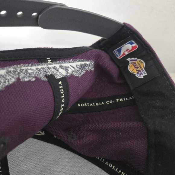 Los Angeles Lakers Mitchell & Ness NBA hat snapback cap Purple Mens One Size Fit - Picture 9 of 9